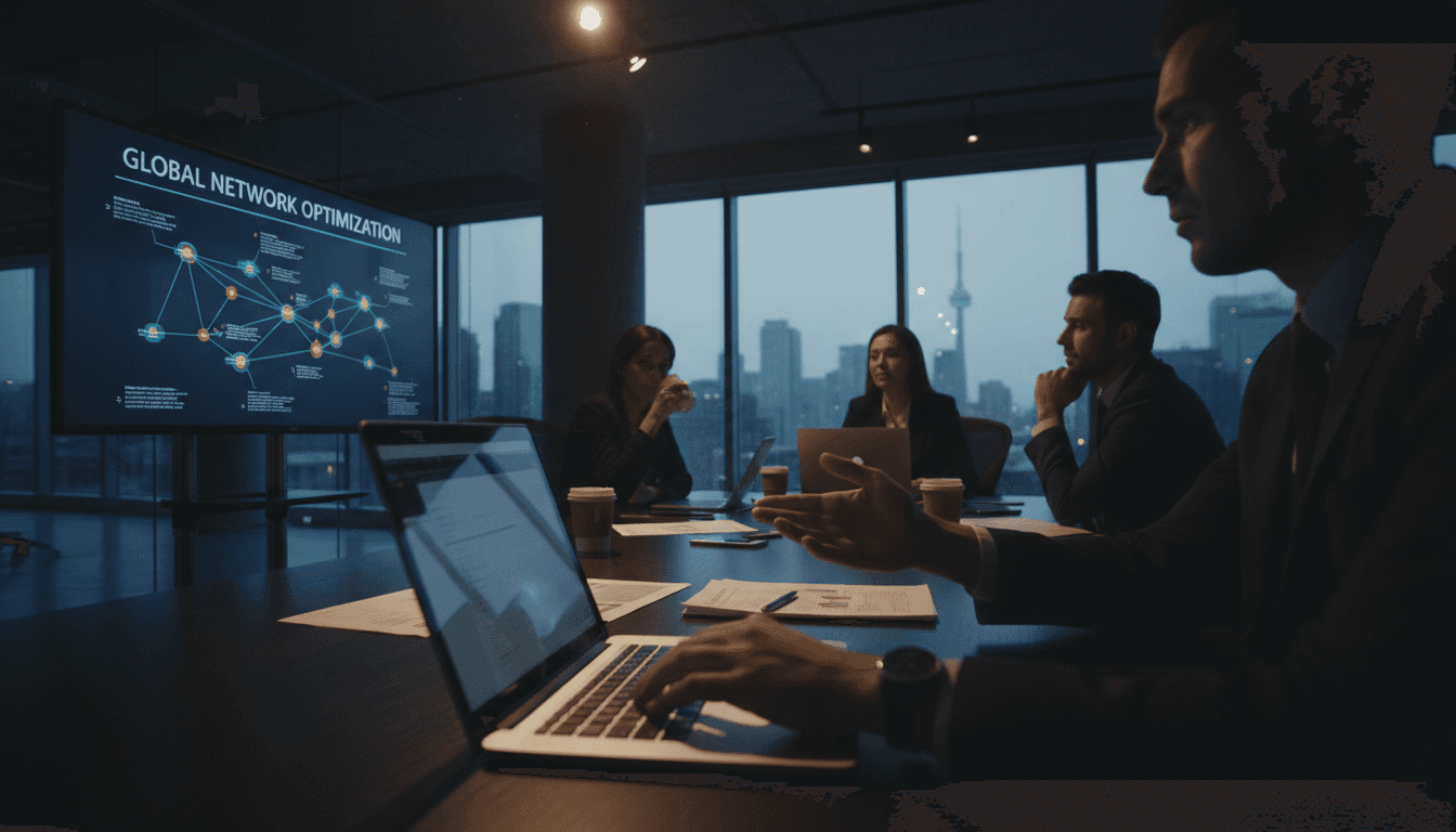 IT consultant reviewing network setup with a Toronto business owner