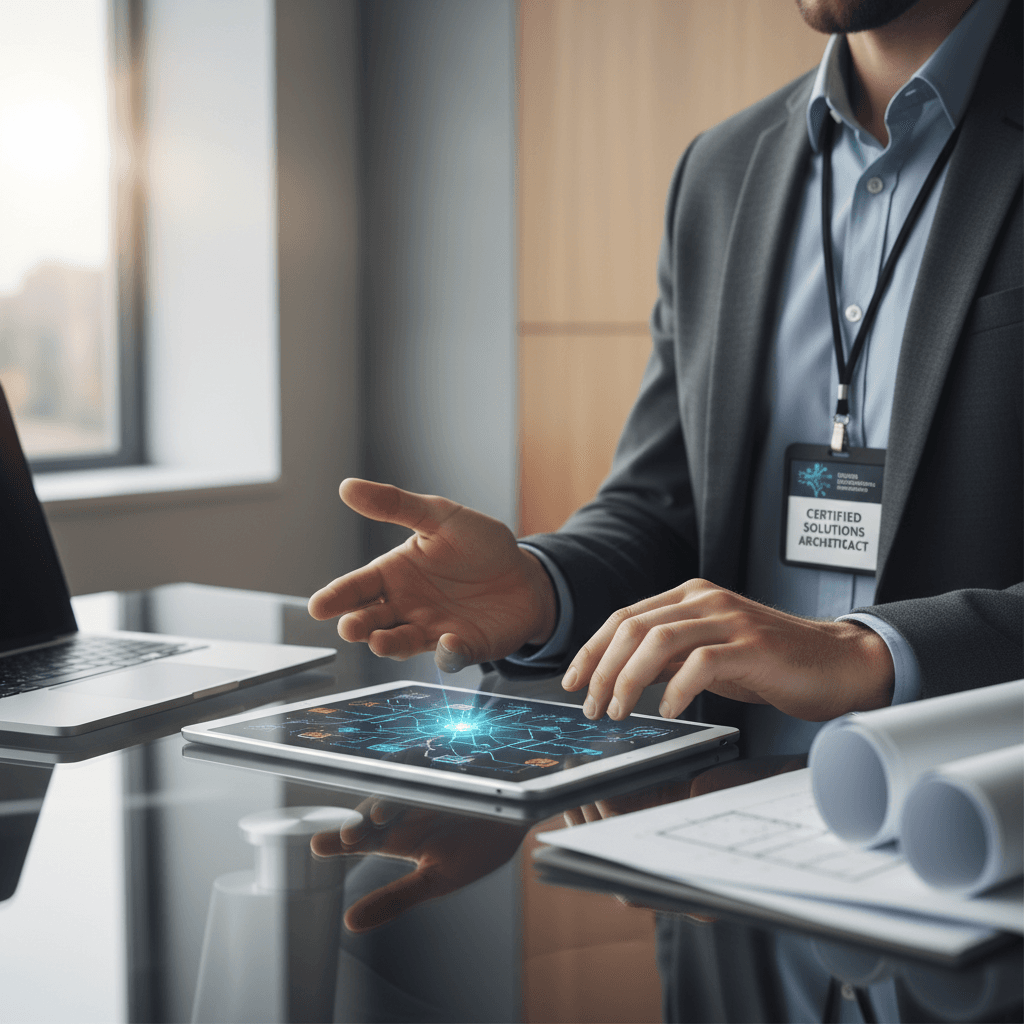 IT consultant reviewing a network diagram with a Toronto business owner